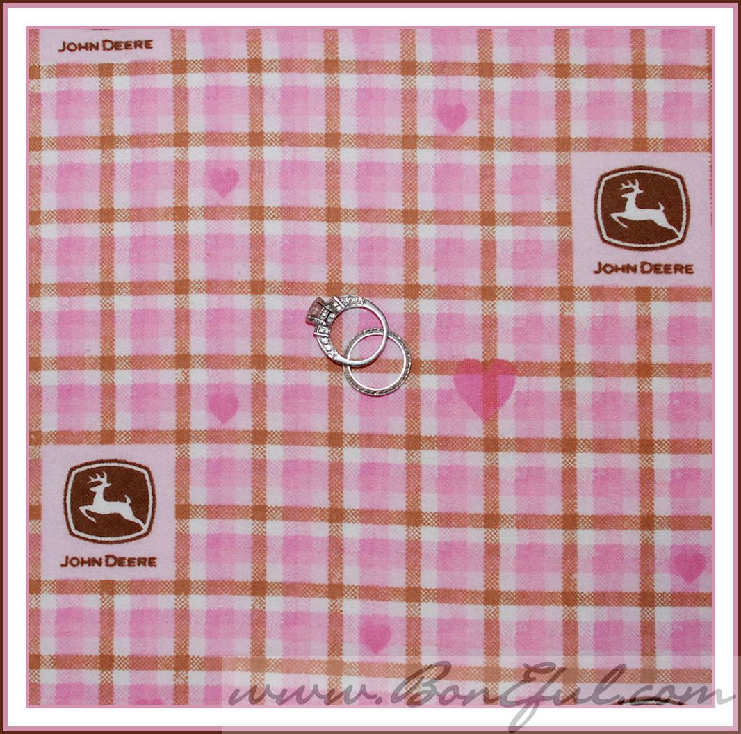 BOOAK Fabric John Deere Flannel Plaid Pink Brown Check Gingham Baby